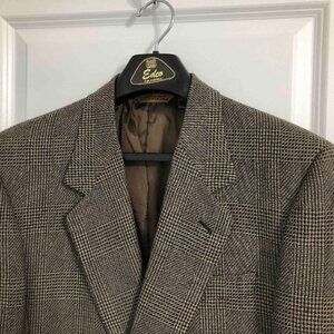 Donna Karen New York Couture Herringbone Blazer Jacket Size 42 Regular